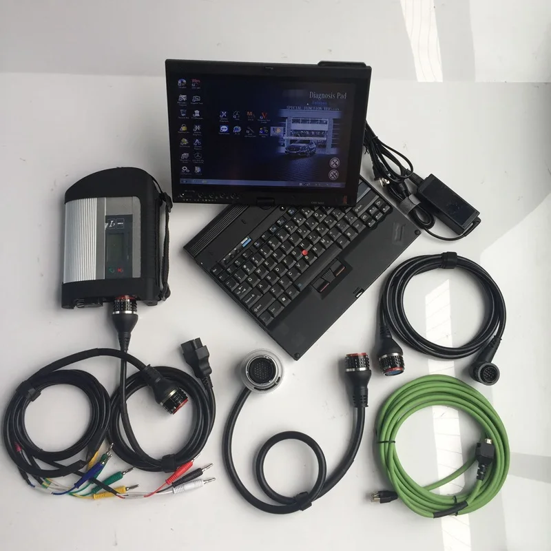 

MB Star C4 сканер с программным обеспечением SSD 2020,09 для ноутбука X200t ПК wifi Поддержка MB транспортных средств Диагностика C4 SD Подключение