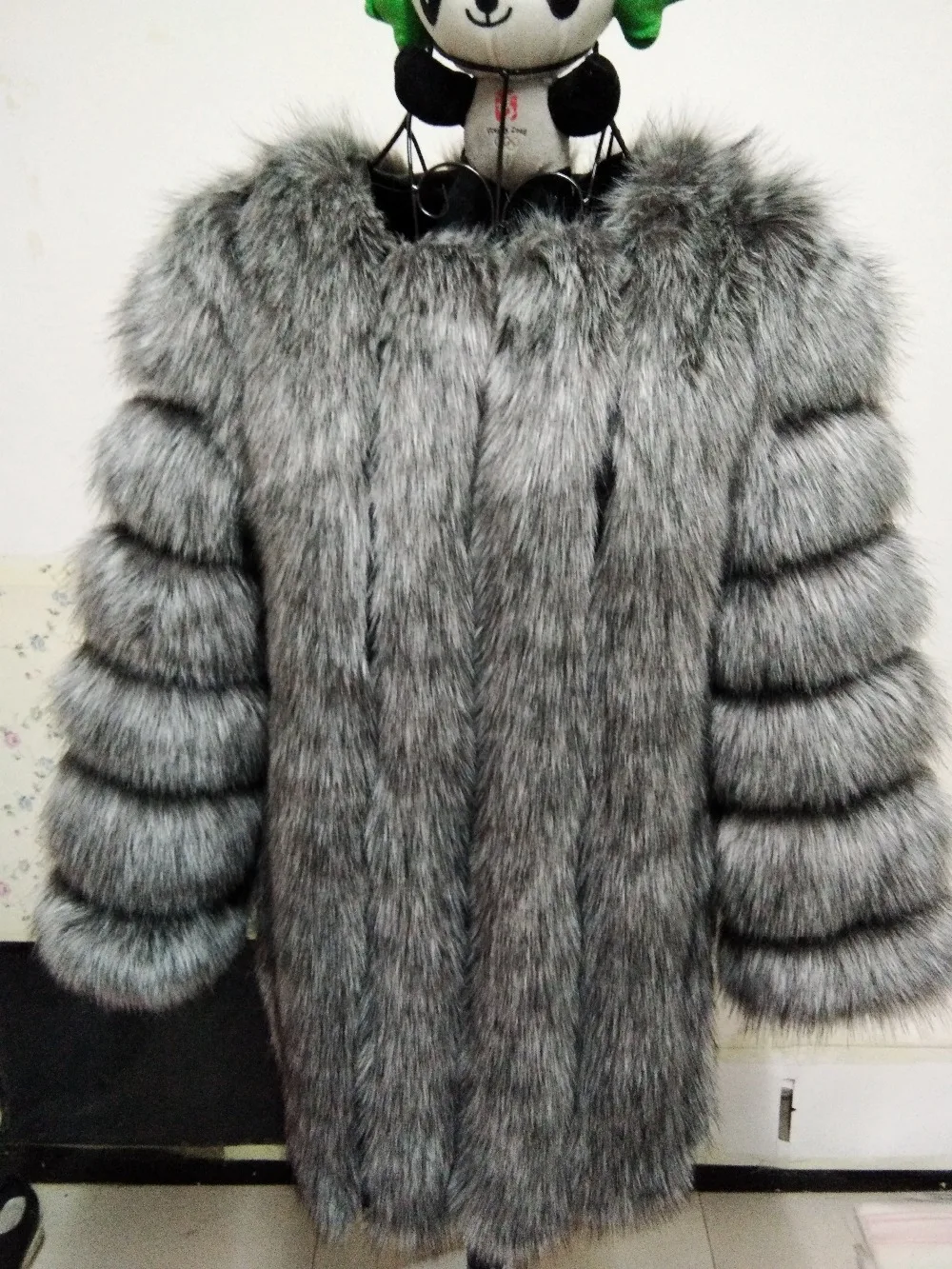 BINYUXD Лидер продаж новый дизайн осень-зима пальто теплое Новое черно-бурой лисы с