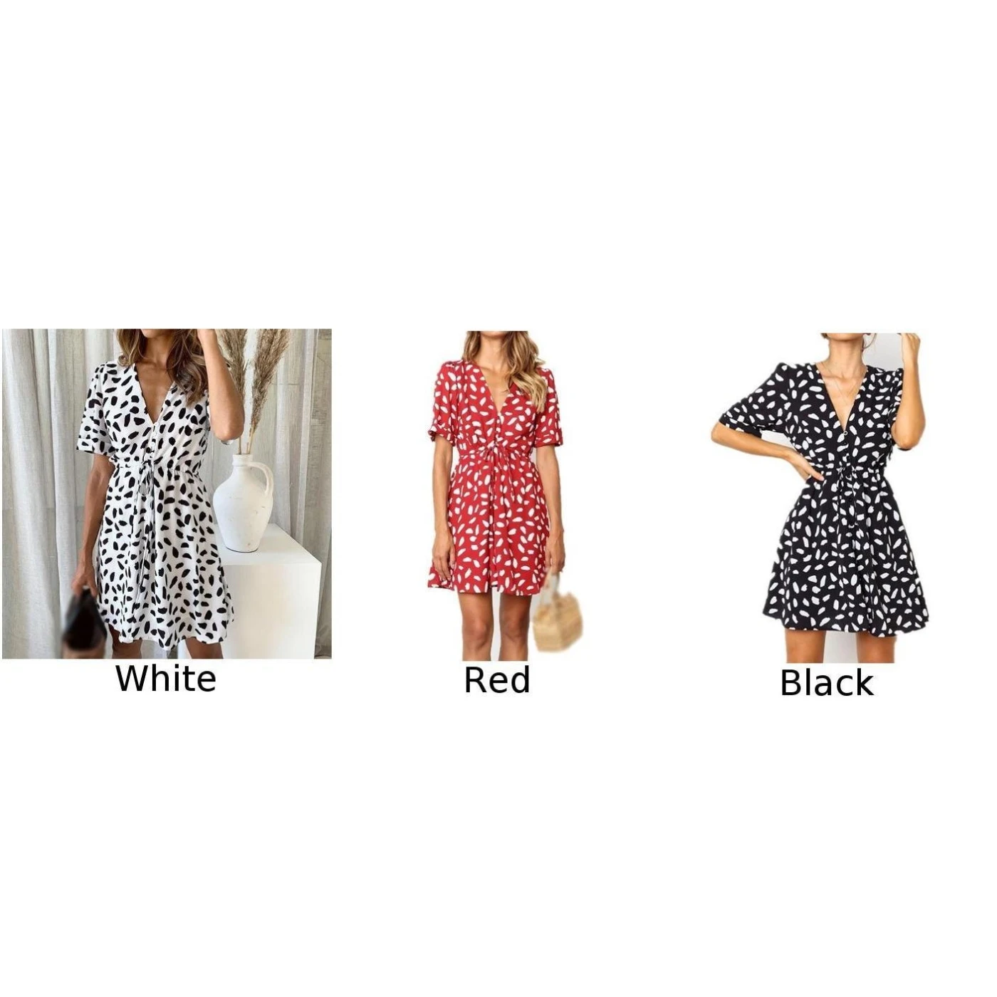 Горячая Распродажа летнее платье женское Повседневное с глубоким v образным