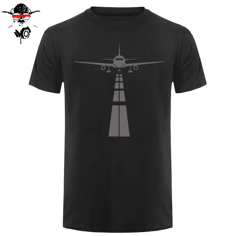 Летчик самолет Футболка мужская летняя короткий рукав Eat Sleep Fly Repeat Винтажная футболка хлопок тройники черный - Цвет: black gray