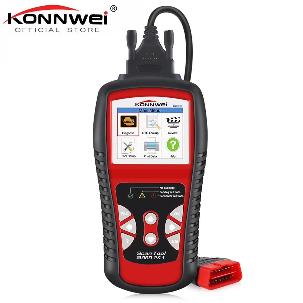 Автомобильный сканер KONNWEI KW830 OBD2 ODB2 для диагностики автомобиля универсальный