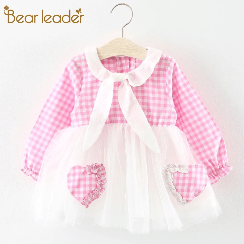 Bear Leader/Детские платья Новинка 2020 года весенняя одежда для маленьких девочек
