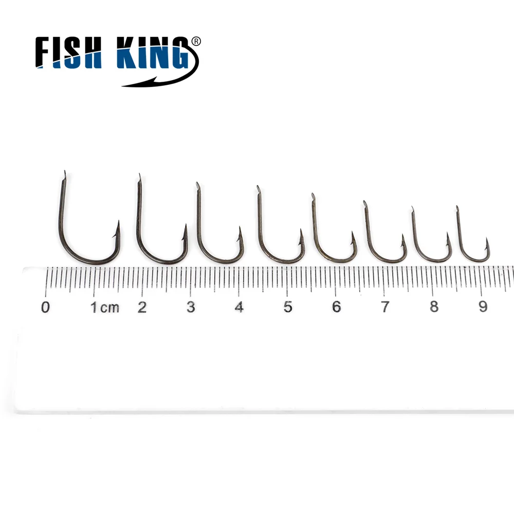 FISH KING 421BR/421N 100 шт./лот 1 # 10 двухцветный рыболовный крючок из высокоуглеродистой