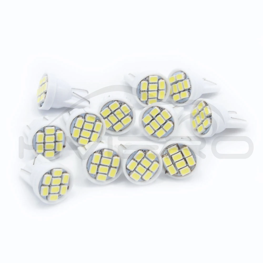 10X автомобильный Led T10 W5W 168 147 152 светильник номерного знака Лампа для багажника
