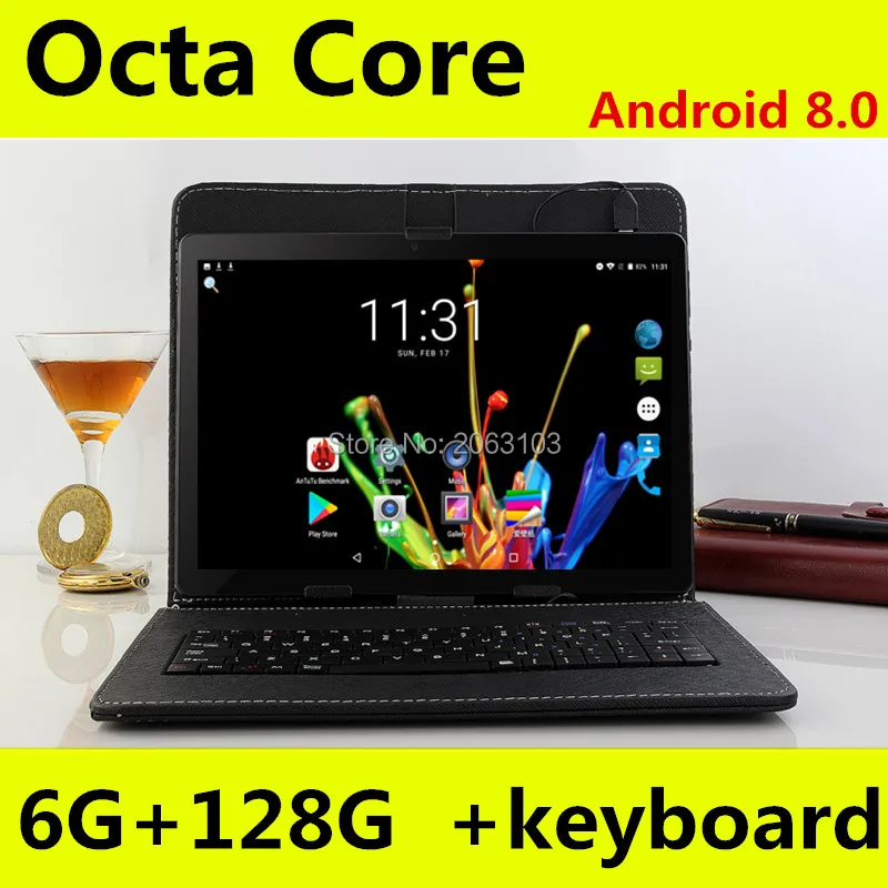 BOBARRY 10 дюймовый планшетный ПК 6 Гб RAM 128 ГБ ROM Octa Core 3G 4G LTE FDD Android 8 0 OS PC планшеты 1 &quotIPS