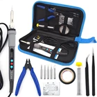 Цифровой паяльник ST-936 60 Вт, 220 В, 110 В, Электрический паяльник с инструмент для зачистки проводов, паяльник + 5 наконечников для пайки