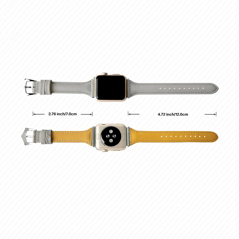 Ремешок кожаный для iwatch Watch Series 1 2 3 38 мм 42 классический мужской и женский браслет