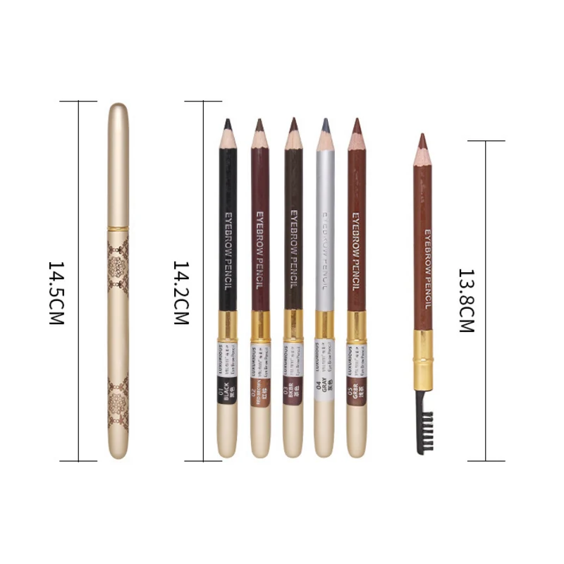 Hot 2018 New Professional Eyebrow Pencil With Brush Women Make up Tools Double Head Cosmetics Waterproof Not blooming | Красота и