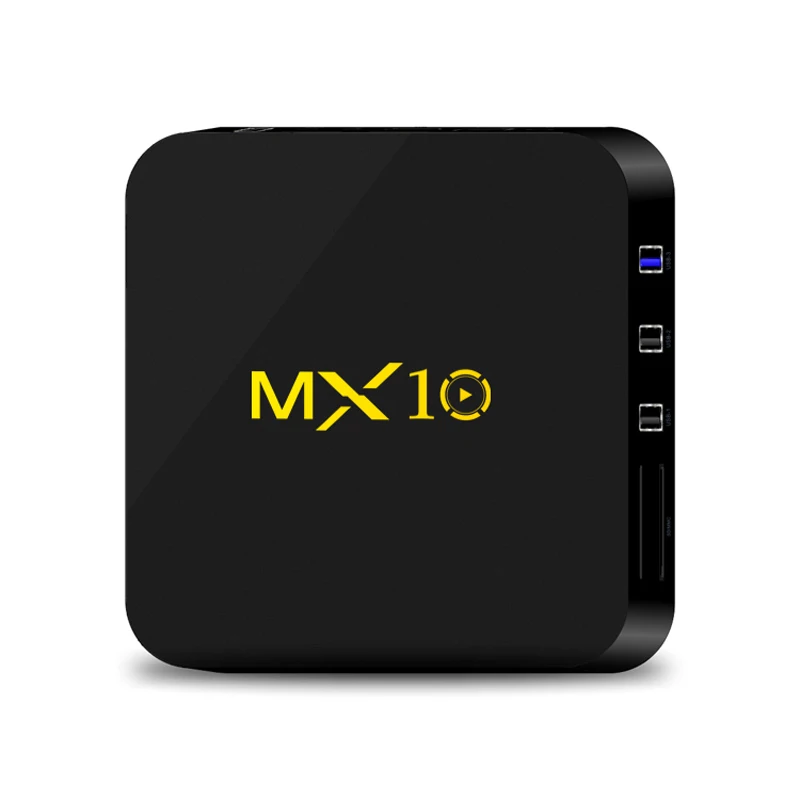 Потоковый медиа-проигрыватель MX10 Android 7 1 ТВ коробка 4 Гб + 64 ГБ умное K Поддержка