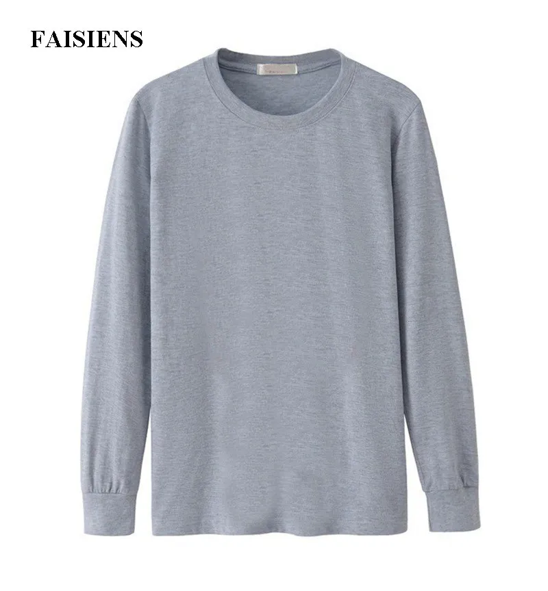 FAISIENS, зима, Большая распродажа, Мужская футболка, 5XL, 6XL, длинный рукав, дешево, осень, плюс размер, большой размер, 7XL, 8XL, футболки, хлопок, домашняя, черная, Тройка