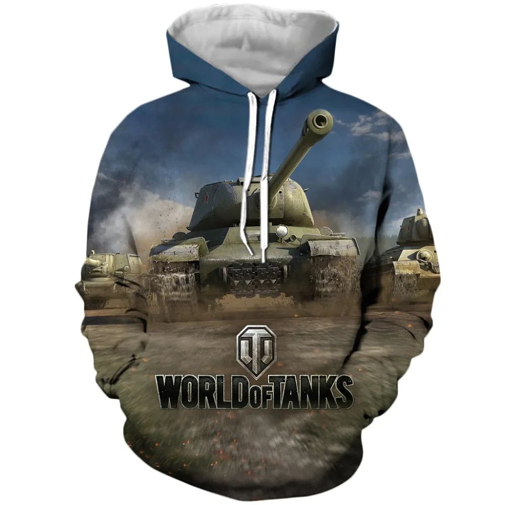 YX GIRL стиль 3d модные мужские толстовки с принтом игры World Of Tanks Мужские Женские повседневные толстовки с капюшоном