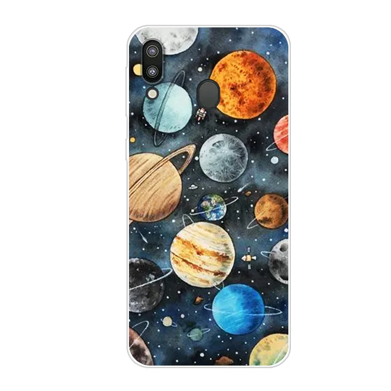 02 Для samsung M20 чехол милый мультфильм мягкий силиконовый планета кошка для телефона С Рисунком Тигра чехол для samsung Galaxy M20 задняя крышка M 20 M205F Coque - Цвет: 02
