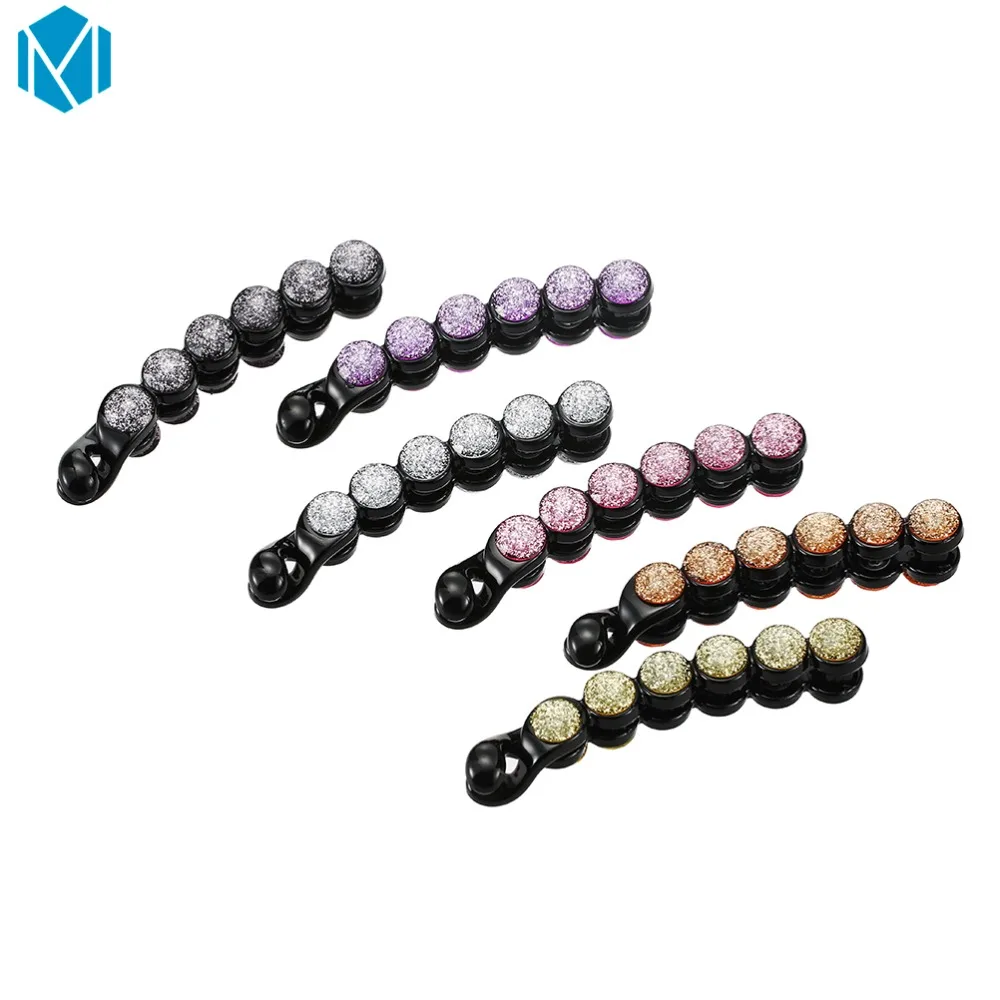 М MISM 10см Роскошные Пудровые Сверла Банановые Заколки Простые Зажимы для Волос Блестящие Аксессуары для Женщин Шпильки