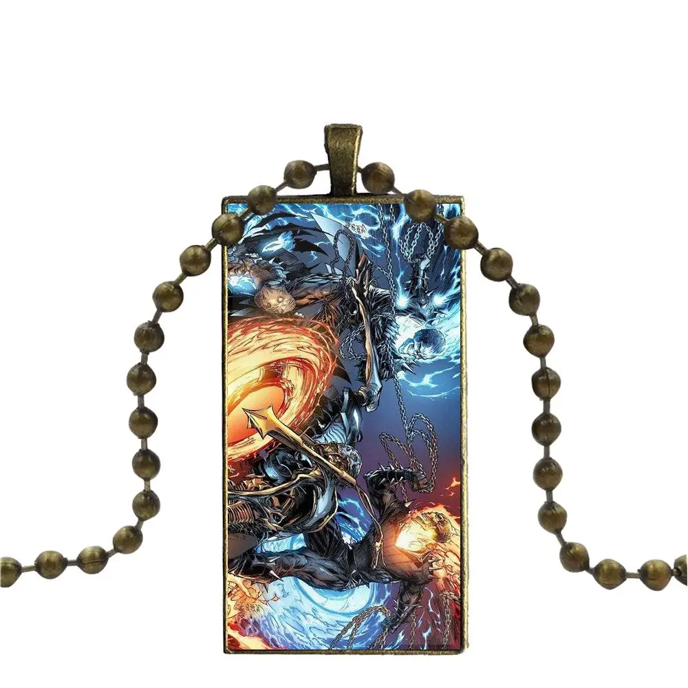 Ghost Rider для женщин детский стеклянный кулон Подвеска с изображением галактики