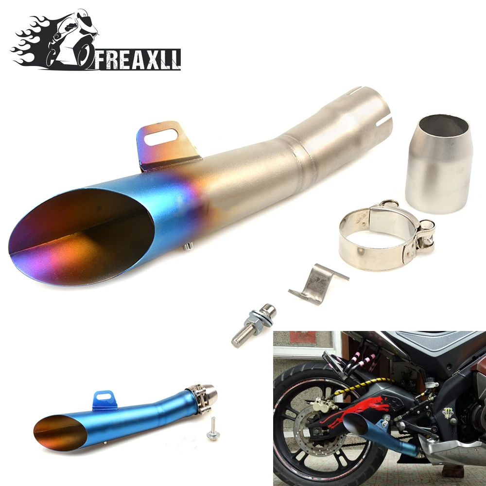 

35MM-51MM Universal Motorcycle Exhaust Pipe Escape Scooter Muffler With DB Killer For YAMAHA Tiger Explorer 1215 ABS MT-10 ABS