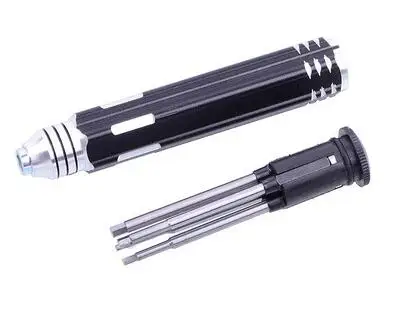 JJ61927 RC инструменты 4 шт. Набор отверток с шестигранной головкой, титановое покрытие, закаленная 1,5 2,0 2,5 3,0 мм отвертка для вертолетных игрушек - Цвет: JJ61927