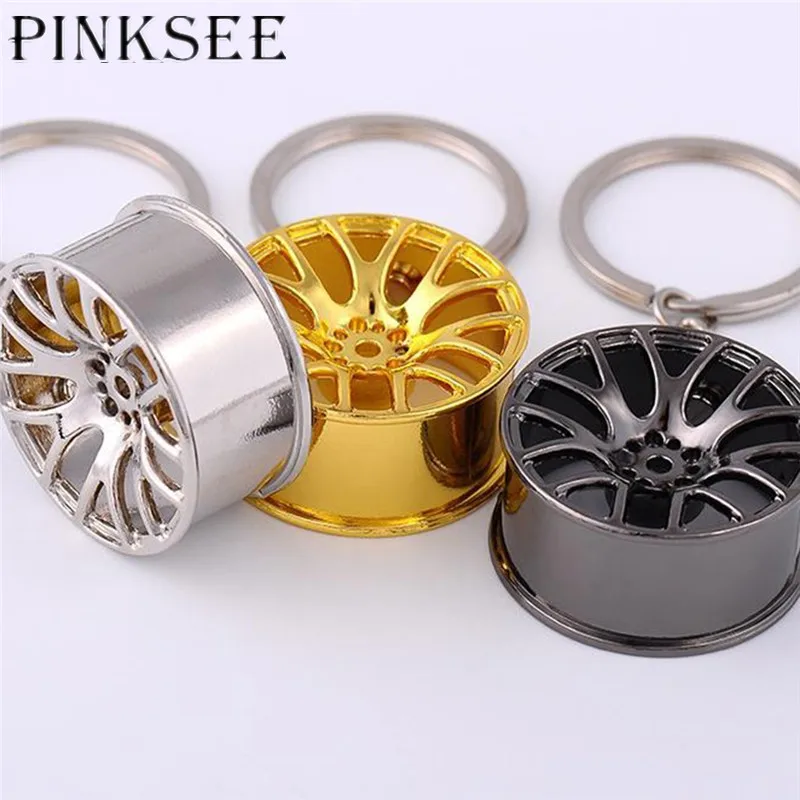 Новинка креативные брелоки PINKSEE в виде ступицы колеса модные ювелирные изделия