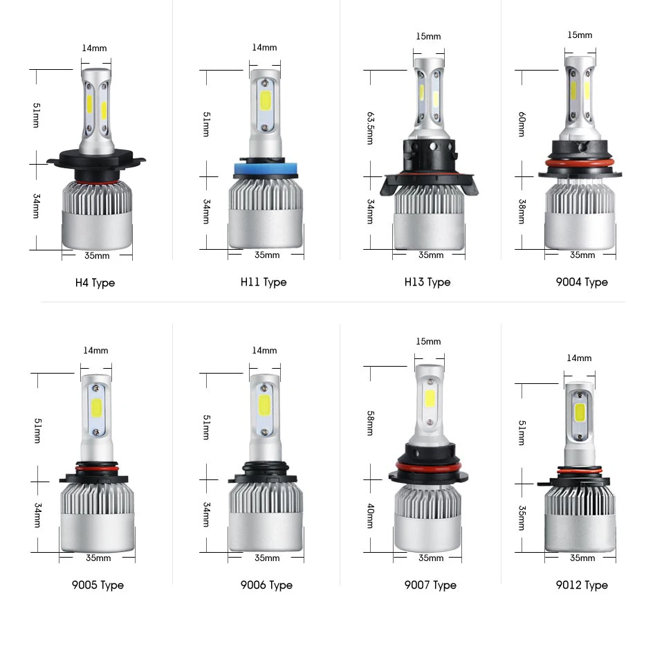 Oslamp Hi-Lo Луч 72 Вт 8000lm 2 шт./лот H4 светодиодные фары комплекты 6500 К УДАРА авто стиль led h4 автомобилей лампы с Вентилятор охлаждения все-в-одном