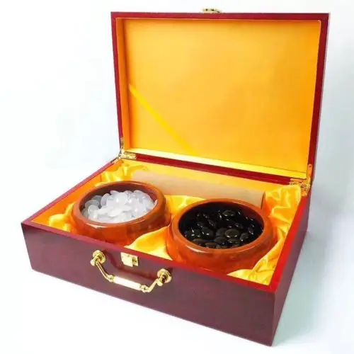 Редкость Китайский Природный Агат древних развлечений Go Box игры Weiqi комплект пара