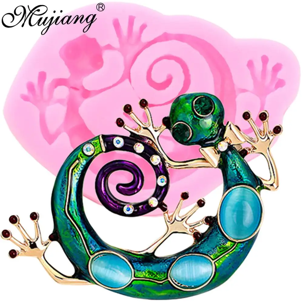 3D Ящерица Геккон силиконовая форма полимерная глина формы для ювелирных изделий