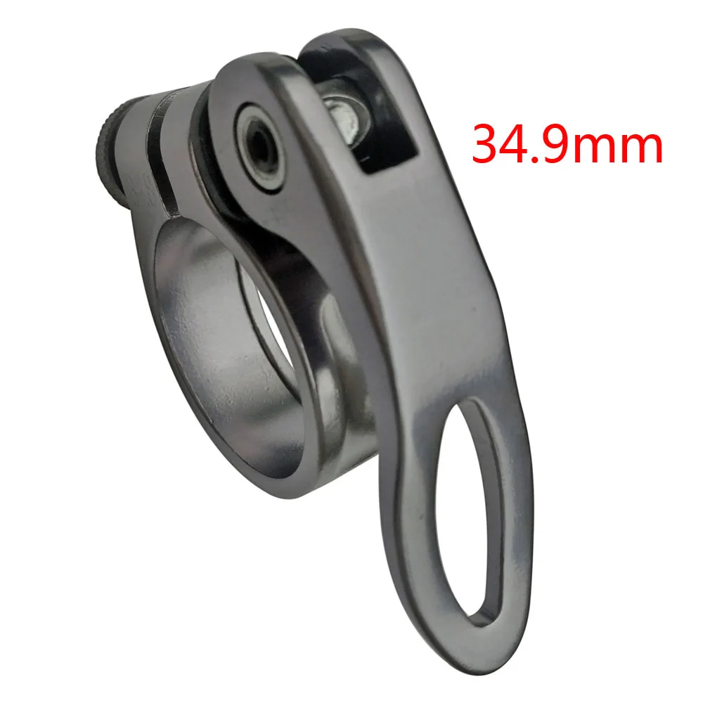 34.9mm Titanium Алюминиевый Сверхлегкий быстросъемный дорожный велосипед MTB горный велосипед седлодержатель зажим 28,6 мм 31,8 мм 34,9 мм 4 вида цветов - Цвет: 34.9mm Titanium