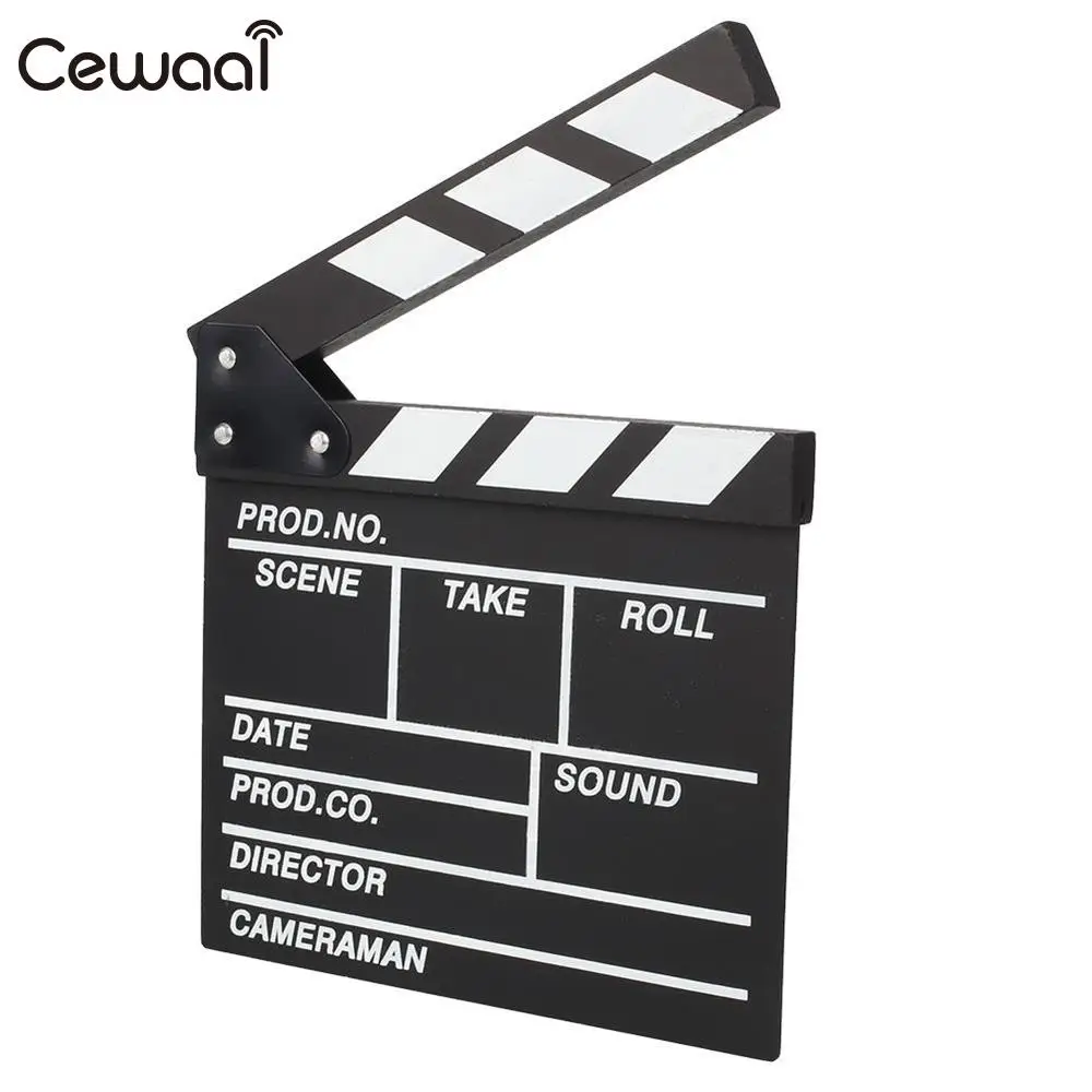 Cewaal фильм ТВ-шоу действие деревянный сухой стирание ТВ фильм Хлопушка доска шифера директора видео акриловая Хлопушка театральное украшение