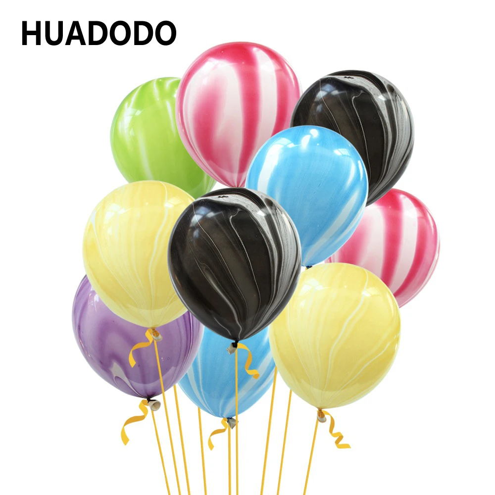 10 шт. 12 дюймовые Агатовые латексные воздушные шары HUADODO надувные для украшения