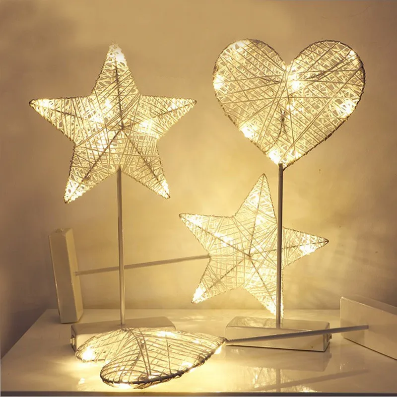 Ручная работа Звездные огни светящиеся в любви ночные для спальни украшение