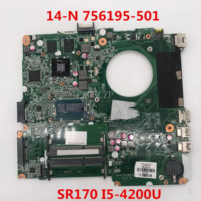 Для 14-N материнской платы ноутбука 756195-501 763566-001 DAY11AMB6E0 с SR23W I7-5500U процессор работает хорошо