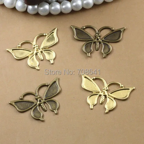 Винтажные филигранные застежки-бабочки 15x28 мм европейские застежки для волос