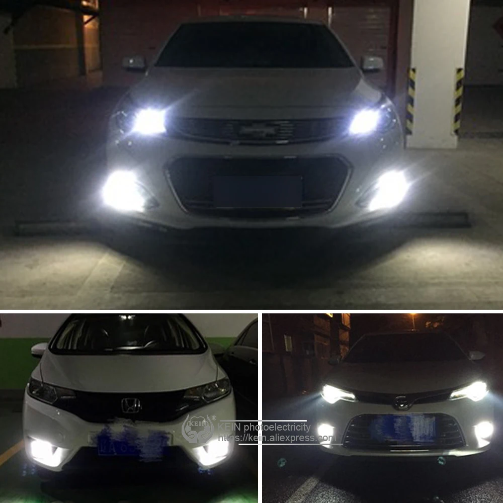 KEIN 2 шт. Супер Яркие H3 светодиодные DRL Противотуманные фары 3030 6smd дневные ходовые