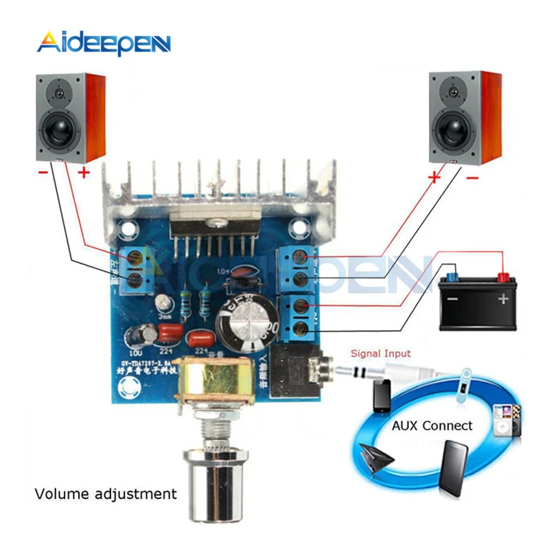 TDA7297 Версия B усилитель плата AC/DC 12V 2x15W цифровой аудио двухканальный стерео модуль