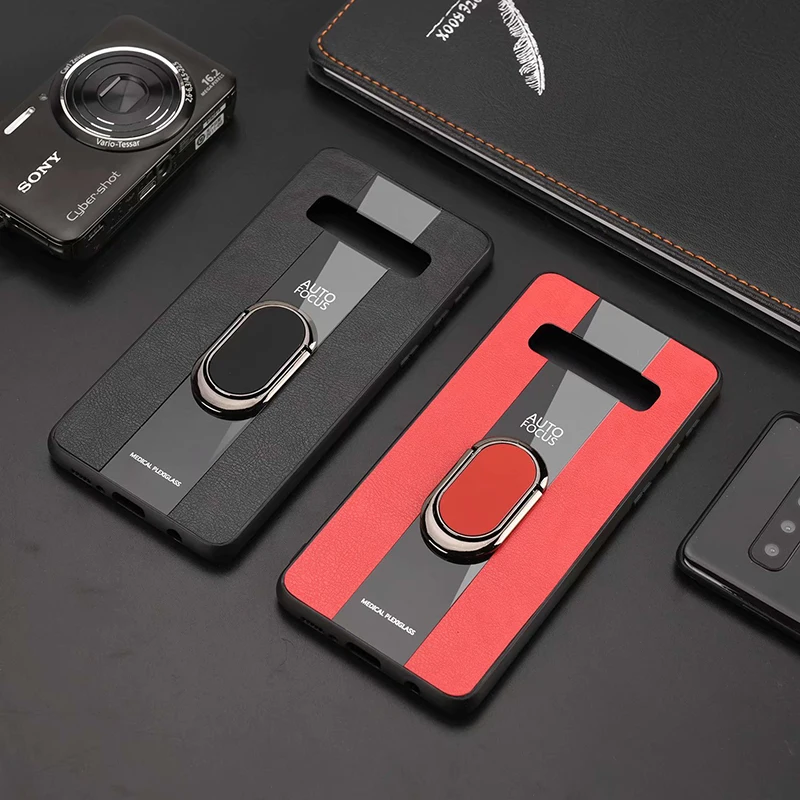 Binbo For Samsung Galaxy S10 Case Cover Plus Car Magnetic Stand TPU + Plexiglass S10Plus S10E | Мобильные телефоны и