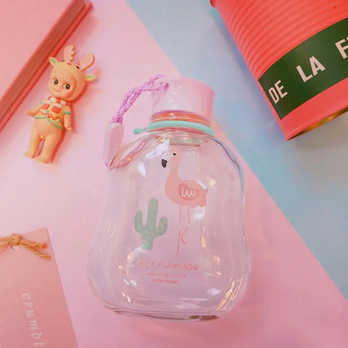 A Pink Birds RUIDA вакуумная фляжка с изображением фламинго, Термокружка для путешествий, термос, чашка с милым рисунком, креативные спортивные бутылки для воды на открытом воздухе, чайник для молока - Цвет: A Pink Birds
