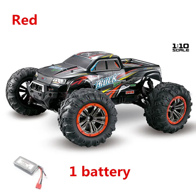 Red 1 battery 50 км/ч 2,4 г зарядка большая нога высокая скорость внедорожный грузовик четыре колеса дрейф двойной двигатель модель Гоночный Автомобиль Дистанционное управление автомобиль - Цвет: Red 1 battery