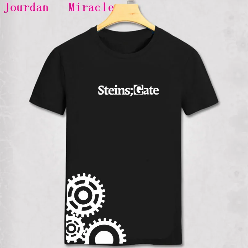 Аниме Steins Gate футболка для косплея Makise Kurisu fate wheel летняя хлопковая с коротким