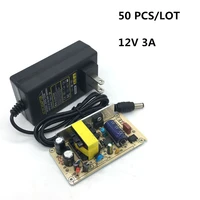50 pcslot ac dc adapter 100 240v to 12v 3a power adapter 5 52 1mm power supply adaptor for switch led strip lamp monitor