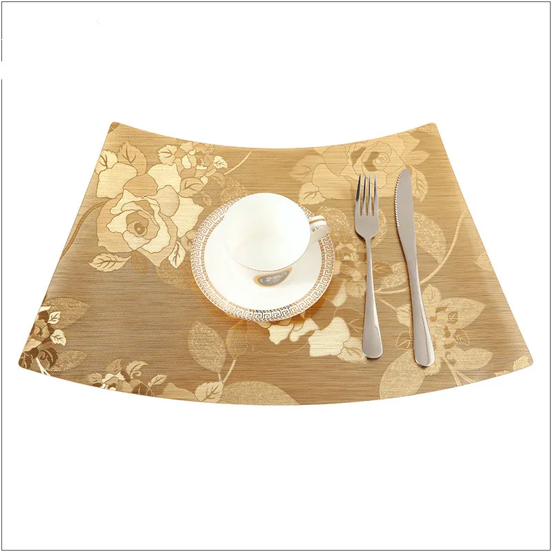 PVC Flower Print 02 Водонепроницаемый необычный высококачественный Настольный коврик подставки для напитков с цветочным принтом подставки для дома, отеля, кухни аксессуары для украшения - Цвет: PVC Flower Print 02