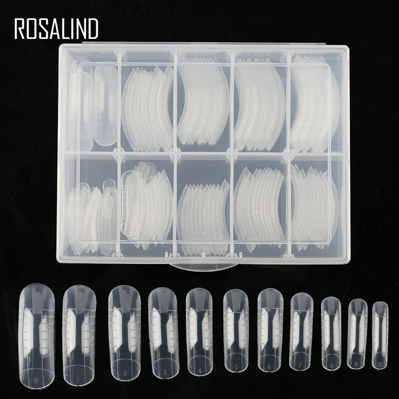 ROSALIND 120 шт./лот прозрачные искусственные ногти натуральный искусственный