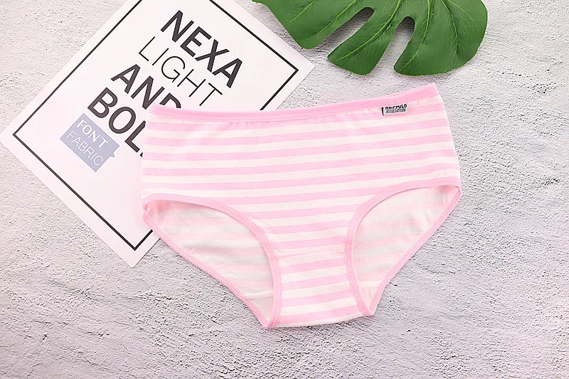 Calcinha Infantil/, партиями по 6 шт./пакет Cotton Candy полосатый молодых трусы для девочек с рисунками из мультфильма «подростков нижнее белье для брюк оптом A001