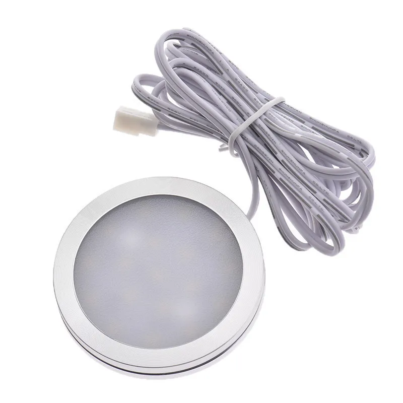 LAIDEYI 6 шт 12В под шкафом светодиодное освещение мебельный шкаф круглый LED RV витрина