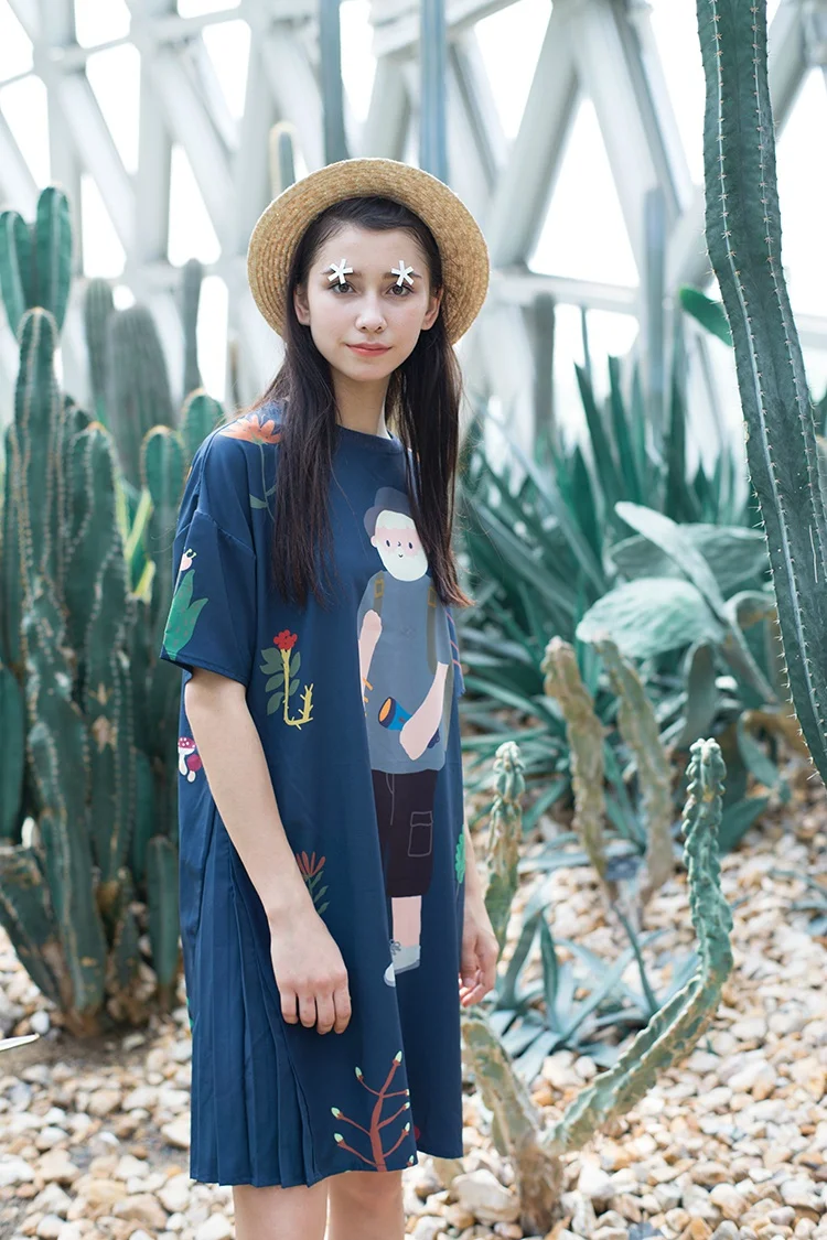 Длинное платье рубашка летняя Новинка повседневные женские футболки с круглым