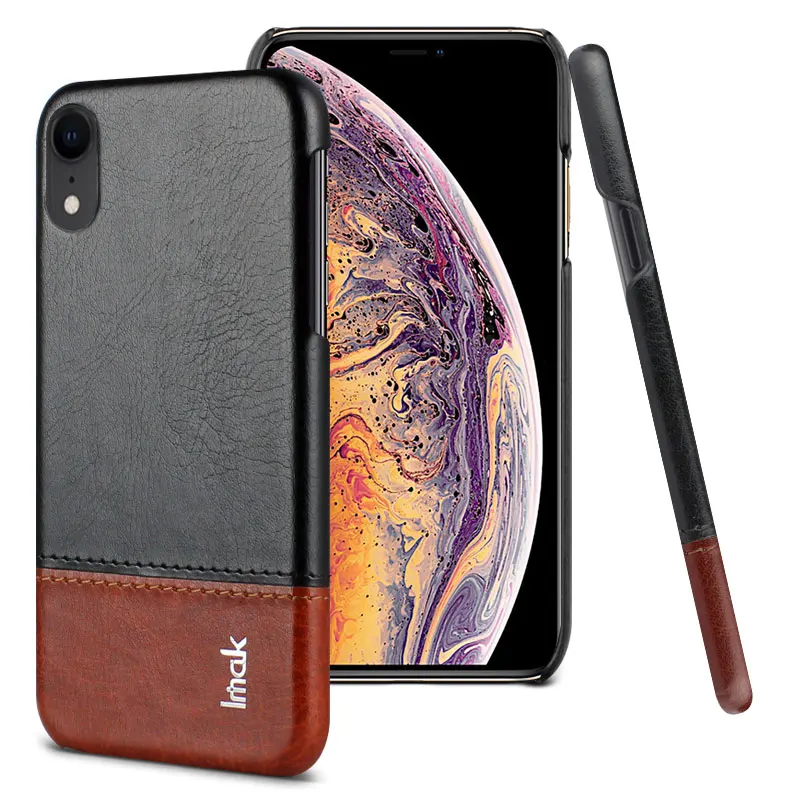 IMAK серия Ruiyi Роскошный чехол из искусственной кожи для Apple iPhone XR жесткая задняя