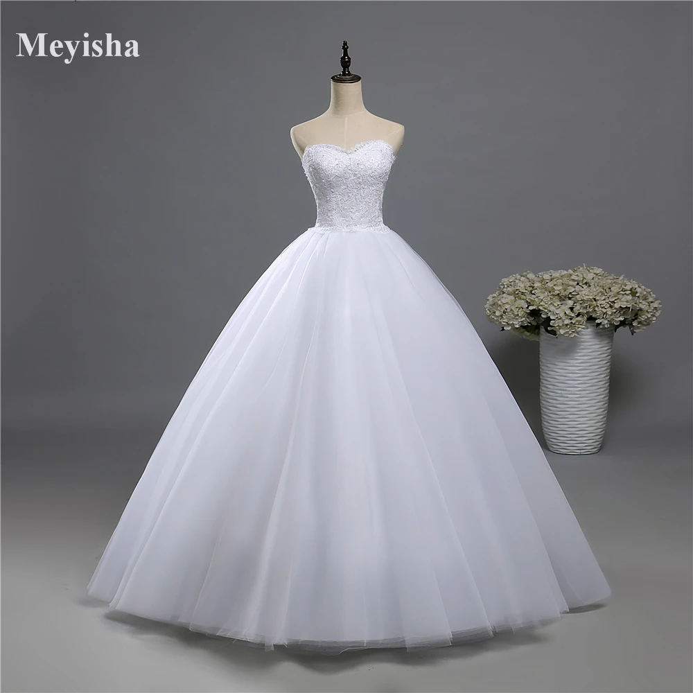 

ZJ9022 2019 fashion Beads sequins White Ivory Wedding Dress for brides plus size formal sweetheart 2-16W/18W/20W/22W/24W/26W/28W
