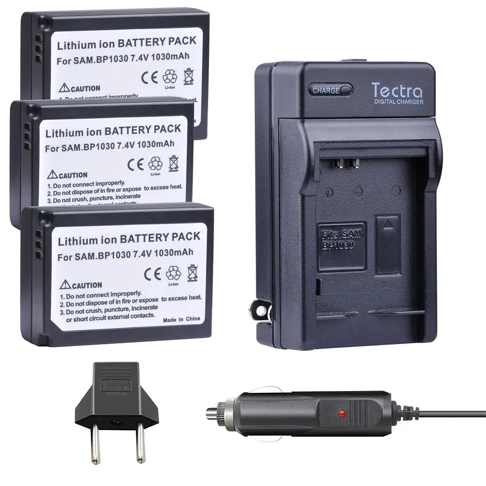 3 шт. BP1030 BP 1030 BP-1030 Батарея+ автомобиля Зарядное устройство для samsung NX1100 NX-300M NX300 NX500 NX1000 NX200 NX210 батареи 1x штепсельная вилка европейского стандарта