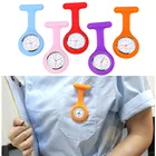 Силиконовые модные силиконовые часы для медсестер Брошь Туника Брелок Карманный нержавеющий циферблат часы-Брелок часы с бесплатной батареей reloj mujer