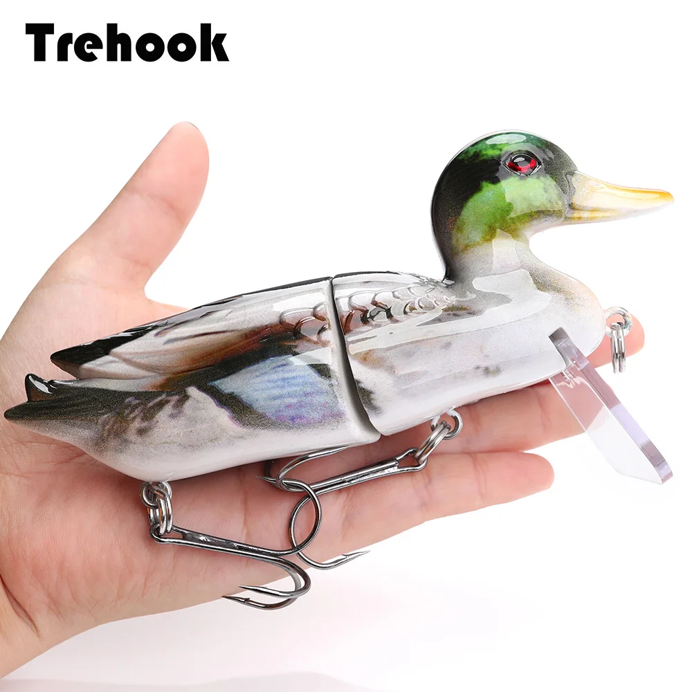 Рыболовная приманка TREHOOK 15 см 90 г большая плавающая утка воблеры для ловли щуки