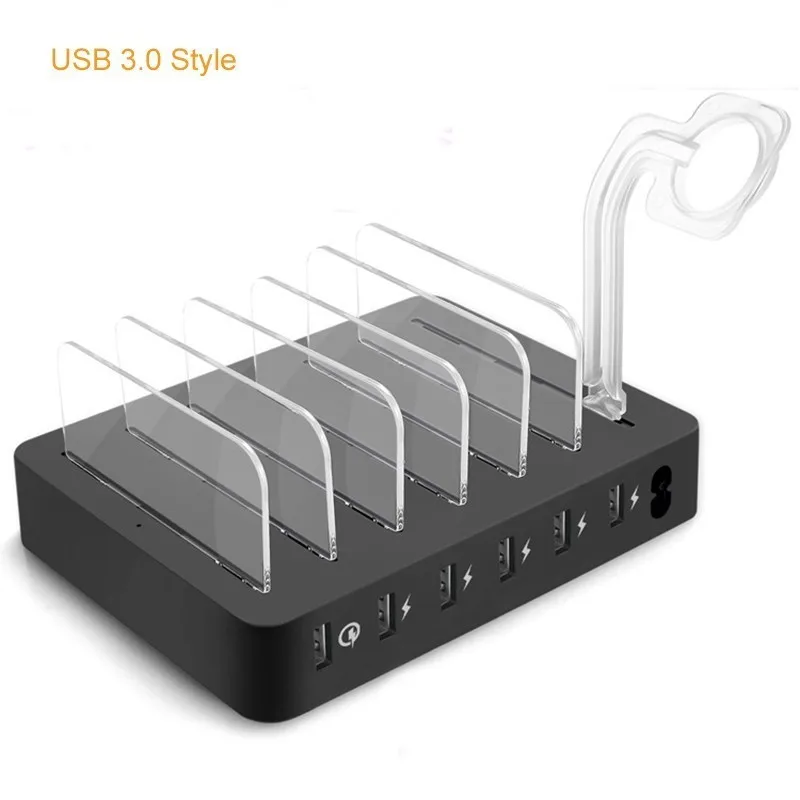 Универсальная съемная зарядная станция с 6 Usb-портами 90 Вт подставка-держатель