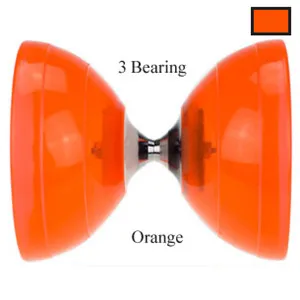 Китай YOYO мяч мягкий Diabolo 1 или 3 подшипника Комплект упаковки Kongzhu(диаметр. 128 мм стаканчик, палочки, веревочная сумка, запасная струна - Цвет: 3 Bearing Orange