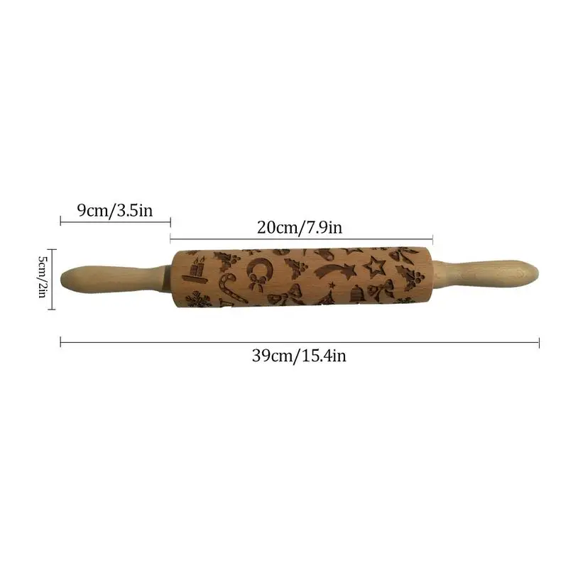 Xmas Crutch 35/39 см рождественские тиснения Скалка выпечки печенья печенье, фондан, пирог тесто гравировкой ролик олень; Снежинка Xmas поставка - Цвет: Xmas Crutch